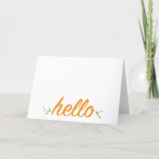 Tarjeta De Agradecimiento Hola Notecard