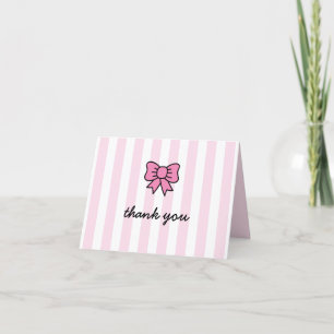 Tarjeta De Agradecimiento Hola Personalizado Cutie Bow Gracias