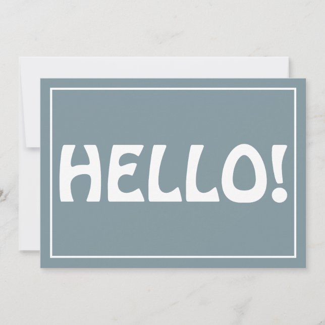 Tarjeta De Agradecimiento Hola Personalizado Moderno Iniciales Monogramadas  (Anverso)