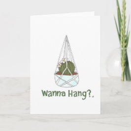 Tarjeta De Agradecimiento Hola - Plant Wanna Hang 1 Card
