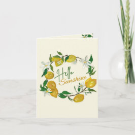 Tarjeta De Agradecimiento Hola Sunshine