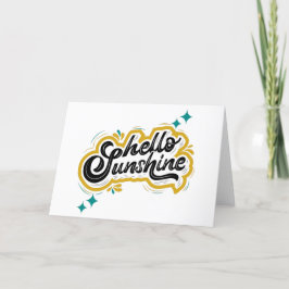 Tarjeta De Agradecimiento ¡Hola Sunshine! Cita Amarilla