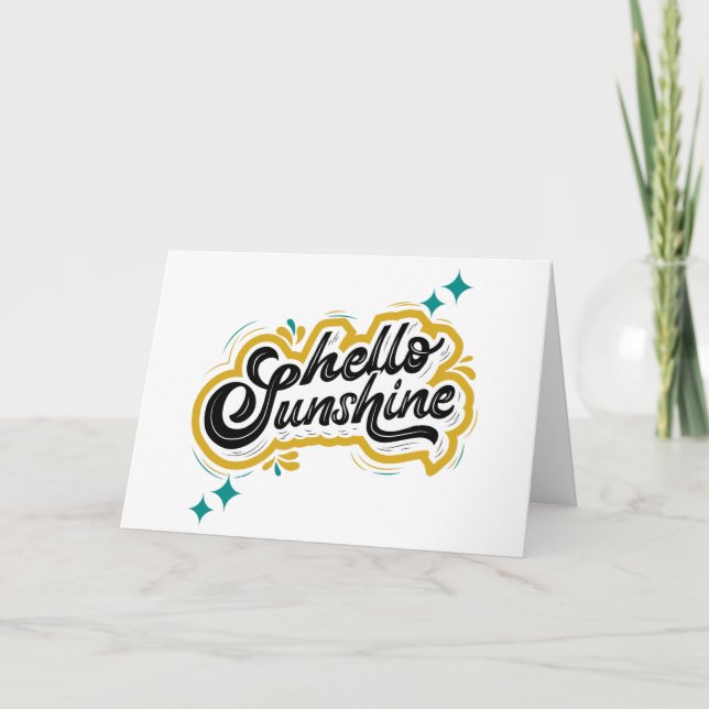 Tarjeta De Agradecimiento ¡Hola Sunshine! Cita Amarilla (Anverso)