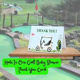 Tarjeta De Agradecimiento Hole In One Golf Baby Shower