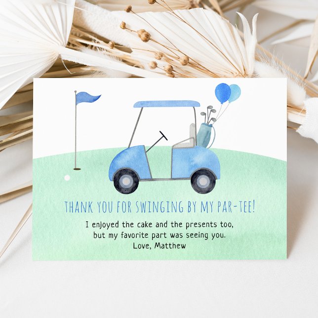 Tarjeta De Agradecimiento Hole In One Golf First Birday (Subido por el creador)