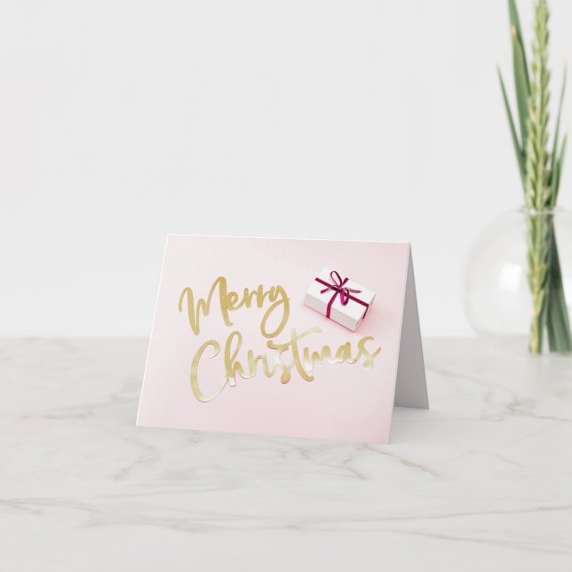 Tarjeta De Agradecimiento Holiday Cheer Folded Card – Merry Christmas Gift (Anverso)