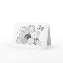 Holiday Elegance – Black & White Ornament Card