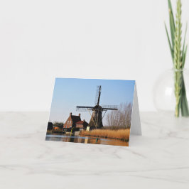 Tarjeta De Agradecimiento Hollandse Molen aan de waterkant.