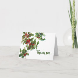 Tarjeta De Agradecimiento Holly e Ivy "Gracias"