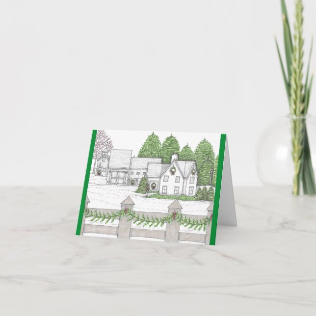 TARJETA DE AGRADECIMIENTO HOLLY FARM CHRISTMAS CARD (Anverso)