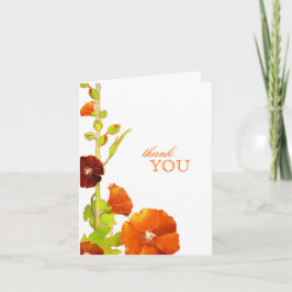 Tarjeta De Agradecimiento Hollyhock Garden Wedding Gracias