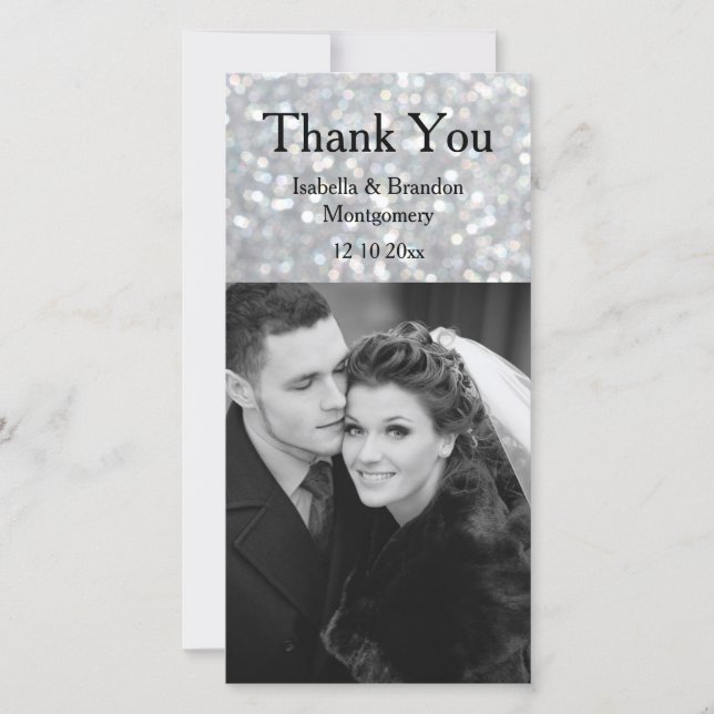 Tarjeta De Agradecimiento Hollywood Glam Thank You Card (Anverso)