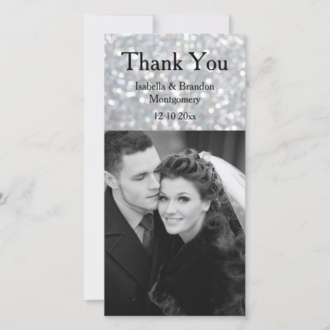 Tarjeta De Agradecimiento Hollywood Glam Thank You Card (Anverso)