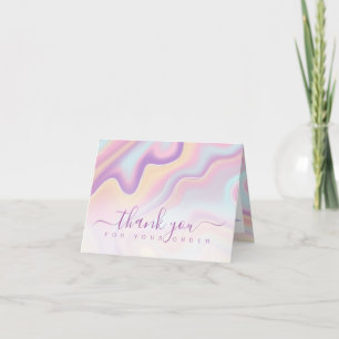Tarjeta De Agradecimiento Holografía irlandesa Gracias por tu pedido