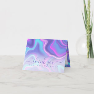 Tarjeta De Agradecimiento Holografía irlandesa Gracias por tu pedido