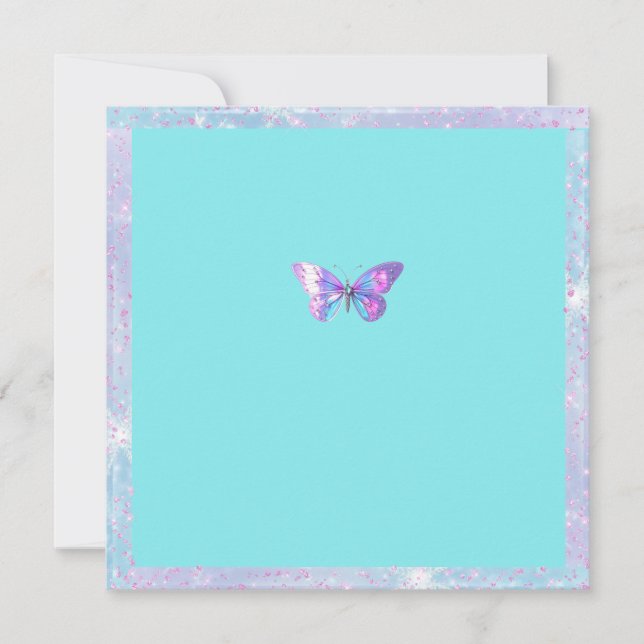 Tarjeta de agradecimiento holográfica a la maripos (Anverso)