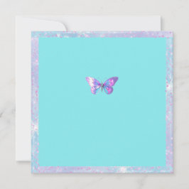 Tarjeta de agradecimiento holográfica a la maripos