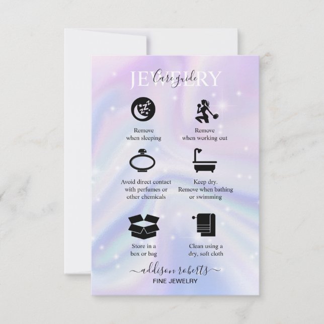 Tarjeta De Agradecimiento Holograma Holograma Neon Candle Care (Anverso)