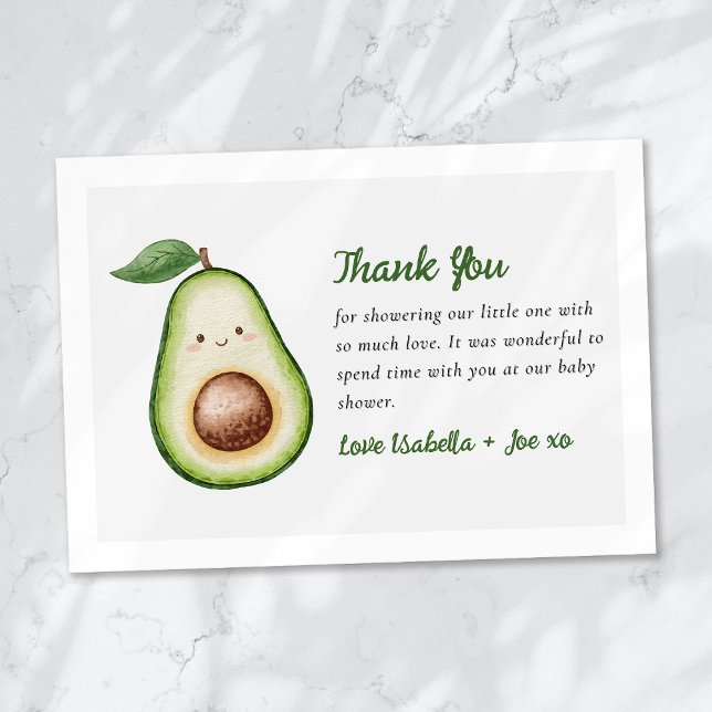Tarjeta De Agradecimiento Holy Guacamole Cute Funny Baby Shower (Subido por el creador)