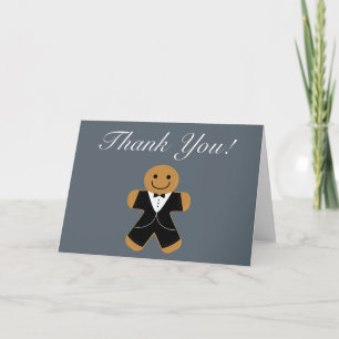 Tarjeta De Agradecimiento Hombre de jengibre con esmoquin gracias