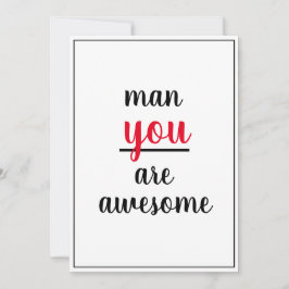 Tarjeta De Agradecimiento Hombre Eres un Increíble Gesto Amable Persona Masc