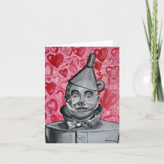 Tarjeta De Agradecimiento Hombre estaño - pequeño - 4" x 5,6" - vertical (Anverso)