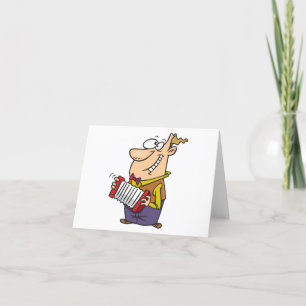 Tarjeta De Agradecimiento Hombre Jugando El Acordeón