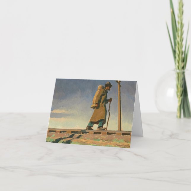 Tarjeta De Agradecimiento Hombre sin hogar por Maynard Dixon (Anverso)