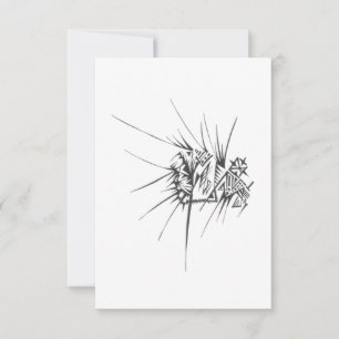 Tarjeta De Agradecimiento Hombre Triángulo Blanco Negro Tatuaje Tribal Abstr