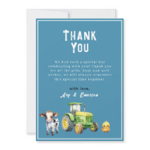 Hombres Cute Farm Animals Tractor Baby Shower