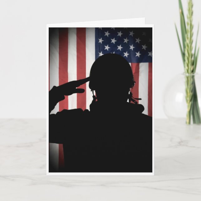 Tarjeta De Agradecimiento Hombres de honor - Saludo (Anverso)