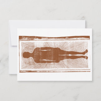 Tarjeta De Agradecimiento Hombres espeluznantes, Silueta surrealista abstrac