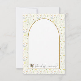 Tarjeta De Agradecimiento Honey Bee First Birday Gracias Cartas
