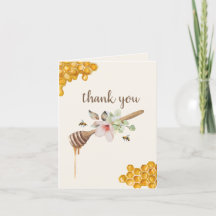Honey Bee Floral Wand Baby Shower Gracias