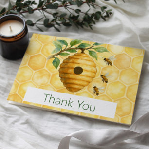 Tarjeta De Agradecimiento Honeybee Hive Baby Shower
