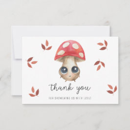 Tarjeta De Agradecimiento Hongo lindo - ducha de bebé gracias