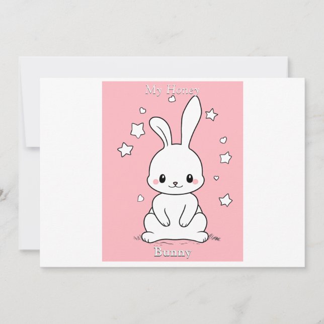 Tarjeta De Agradecimiento Honney Bunny (Anverso)