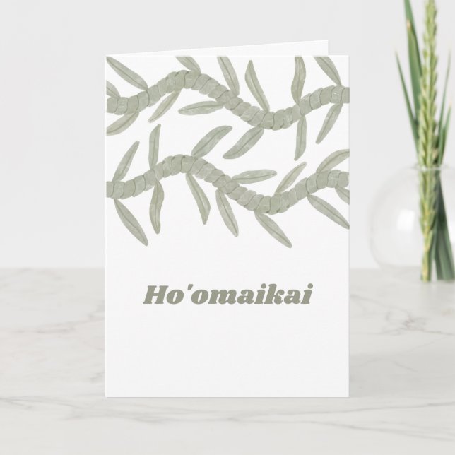 Tarjeta De Agradecimiento Ho'omaikai (Anverso)