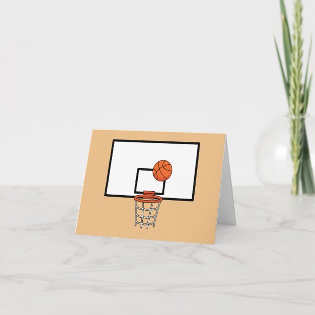 Tarjeta De Agradecimiento Hoop de baloncesto (Anverso)