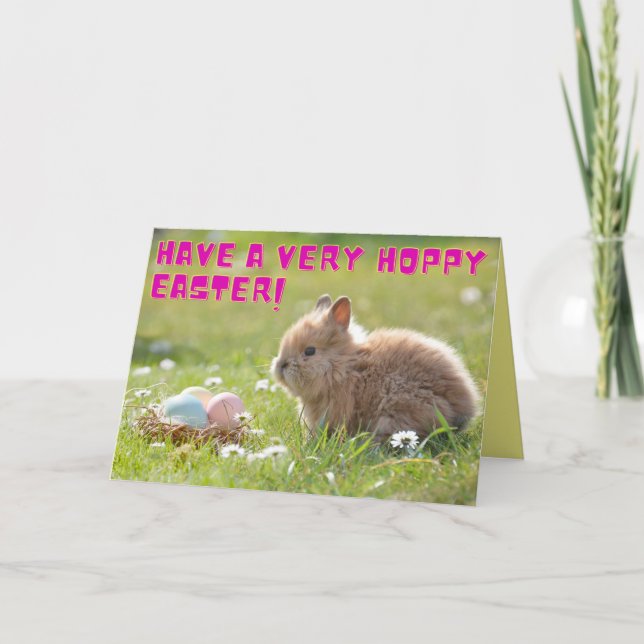 Tarjeta De Agradecimiento Hoppy Easter Card (Anverso)