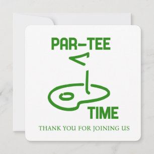 Tarjeta De Agradecimiento Hora de Par-Tee