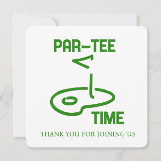 Tarjeta De Agradecimiento Hora de Par-Tee