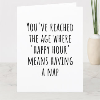 Tarjeta De Agradecimiento "Hora Feliz" Significa Hora De Nap - Jubilación Gr