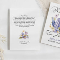 Hora para té acuarela FLoral Desayuno de novia 