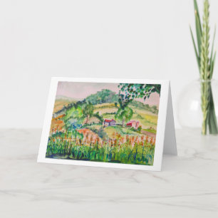 Tarjeta De Agradecimiento Horarios más sencillos para el maíz y la granja de