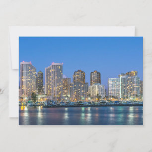 Tarjeta De Agradecimiento Horizonte urbano de Waikiki