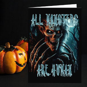 Tarjeta De Agradecimiento Horrible monstruo de terror espeluznante no muerto
