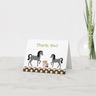 Tarjeta De Agradecimiento Horse Gracias Cartas