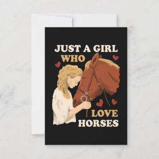 Tarjeta De Agradecimiento Horse Lover A Girl Who Loves Horses