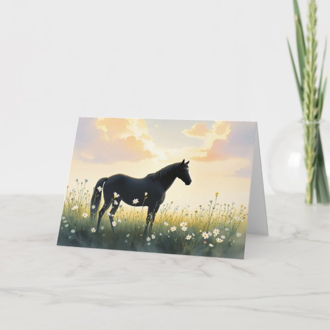 Tarjeta De Agradecimiento Horse Sympathy Card (Anverso)